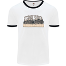 The Eternal Supper Last Parody Atheist Skulls Mens White Ringer T-Shirt White/Black