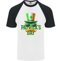 St. Patrick's Day Disguise Funny Mens S/S Baseball T-Shirt White/Black
