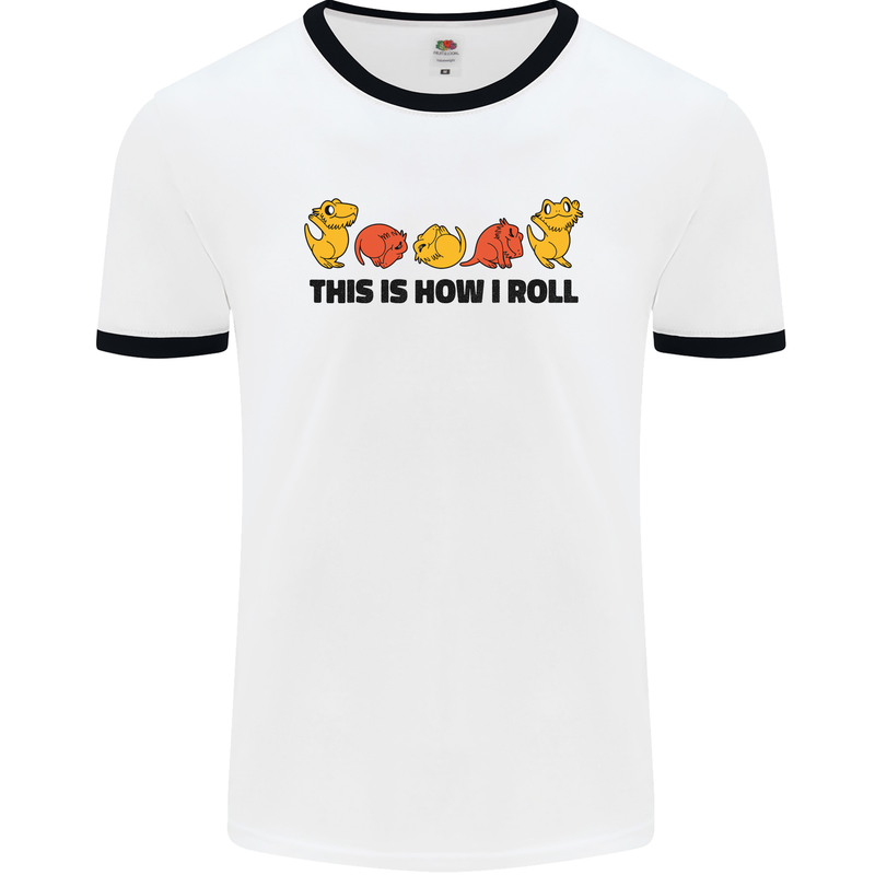 This Is How I Roll RPG Role Playing Game Mens White Ringer T-Shirt White/Black