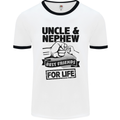 Uncle & Nephew Best Friends Uncle's Day Mens White Ringer T-Shirt White/Black