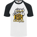 Photography Drawing With Light Photographer Mens S/S Baseball T-Shirt White/Black