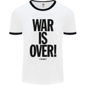 War Is Over if You Want It John Lennon Mens White Ringer T-Shirt White/Black