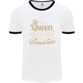 50th Birthday Queen Fifty Years Old 50 Mens White Ringer T-Shirt White/Black