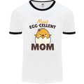Mother's Day Easter Most Egg-cellent Mom Mens Ringer T-Shirt White/Black