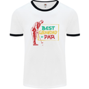 Grandparent's Day Best Grandad By Par Mens White Ringer T-Shirt White/Black