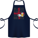Blood Sweat Rugby and Beers England Funny Cotton Apron 100% Organic Navy Blue