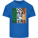Blood Sweat Rugby and Beers Ireland Funny Mens Cotton T-Shirt Tee Top Royal Blue