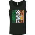 Blood Sweat Rugby and Beers Ireland Funny Mens Vest Tank Top Black