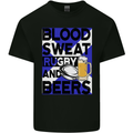 Blood Sweat Rugby and Beers Scotland Funny Mens Cotton T-Shirt Tee Top Black