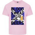 Blood Sweat Rugby and Beers Scotland Funny Mens Cotton T-Shirt Tee Top Light Pink
