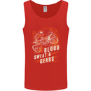 Blood Sweat and Gears Motocross Dirt Bike Mens Vest Tank Top Red