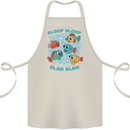 Bloop Bloop Funny Fishing Fisherman Cotton Apron 100% Organic Natural
