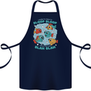 Bloop Bloop Funny Fishing Fisherman Cotton Apron 100% Organic Navy Blue