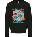 Bloop Bloop Funny Fishing Fisherman Kids Sweatshirt Jumper Black