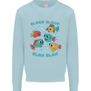 Bloop Bloop Funny Fishing Fisherman Kids Sweatshirt Jumper Light Blue