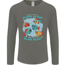 Bloop Bloop Funny Fishing Fisherman Mens Long Sleeve T-Shirt Charcoal