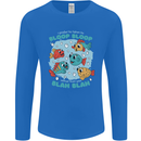 Bloop Bloop Funny Fishing Fisherman Mens Long Sleeve T-Shirt Royal Blue