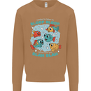 Bloop Bloop Funny Fishing Fisherman Mens Sweatshirt Jumper Caramel Latte