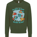 Bloop Bloop Funny Fishing Fisherman Mens Sweatshirt Jumper Forest Green
