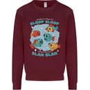 Bloop Bloop Funny Fishing Fisherman Mens Sweatshirt Jumper Maroon