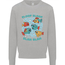 Bloop Bloop Funny Fishing Fisherman Mens Sweatshirt Jumper Sports Grey