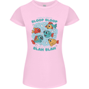 Bloop Bloop Funny Fishing Fisherman Womens Petite Cut T-Shirt Light Pink