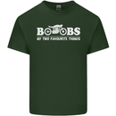 Boobs & Bikes Funny Biker Motorcycle Mens Cotton T-Shirt Tee Top Forest Green