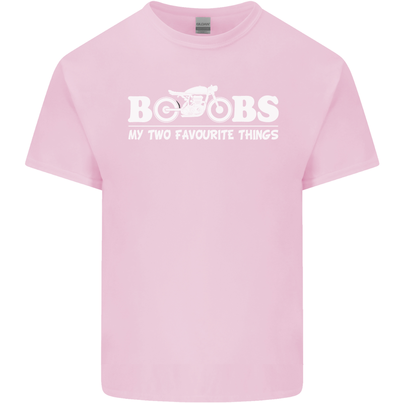 Boobs & Bikes Funny Biker Motorcycle Mens Cotton T-Shirt Tee Top Light Pink