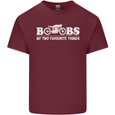 Boobs & Bikes Funny Biker Motorcycle Mens Cotton T-Shirt Tee Top Maroon