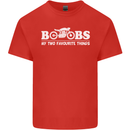 Boobs & Bikes Funny Biker Motorcycle Mens Cotton T-Shirt Tee Top Red
