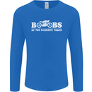 Boobs & Bikes Funny Biker Motorcycle Mens Long Sleeve T-Shirt Royal Blue