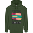 Book Reading Re-Enter Society Funny Childrens Kids Hoodie Forest Green