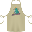 Books Only Christmas Tree Funny Bookworm Cotton Apron 100% Organic Khaki