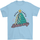 Books Only Christmas Tree Funny Bookworm Mens T-Shirt Cotton Gildan Light Blue