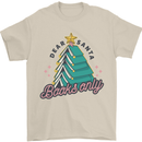 Books Only Christmas Tree Funny Bookworm Mens T-Shirt Cotton Gildan Sand