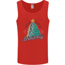 Books Only Christmas Tree Funny Bookworm Mens Vest Tank Top Red