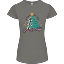 Books Only Christmas Tree Funny Bookworm Womens Petite Cut T-Shirt Charcoal