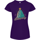 Books Only Christmas Tree Funny Bookworm Womens Petite Cut T-Shirt Purple