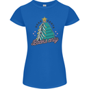 Books Only Christmas Tree Funny Bookworm Womens Petite Cut T-Shirt Royal Blue