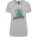 Books Only Christmas Tree Funny Bookworm Womens Wider Cut T-Shirt Sports Grey