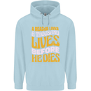 Bookworm Reading a Reader Dies Funny Childrens Kids Hoodie Light Blue