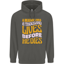 Bookworm Reading a Reader Dies Funny Childrens Kids Hoodie Storm Grey