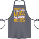 Bookworm Reading a Reader Dies Funny Cotton Apron 100% Organic Steel