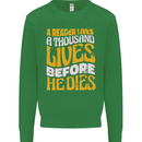 Bookworm Reading a Reader Dies Funny Kids Sweatshirt Jumper Irish Green