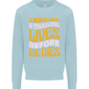 Bookworm Reading a Reader Dies Funny Kids Sweatshirt Jumper Light Blue