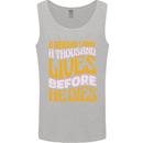 Bookworm Reading a Reader Dies Funny Mens Vest Tank Top Sports Grey