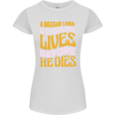Bookworm Reading a Reader Dies Funny Womens Petite Cut T-Shirt White