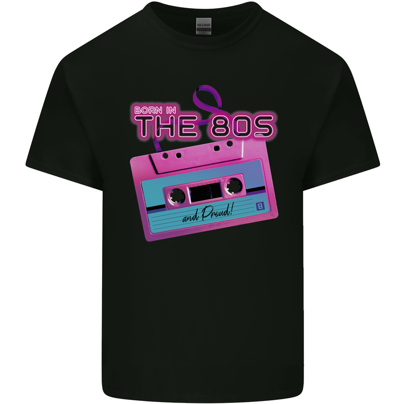 Born In the 80s Funny Birthday Music 80's Mens Cotton T-Shirt Tee Top Black