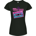 Born In the 80s Funny Birthday Music 80's Womens Petite Cut T-Shirt Black