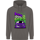 Born for Drift Drifting Car Mens 80% Cotton Hoodie Charcoal